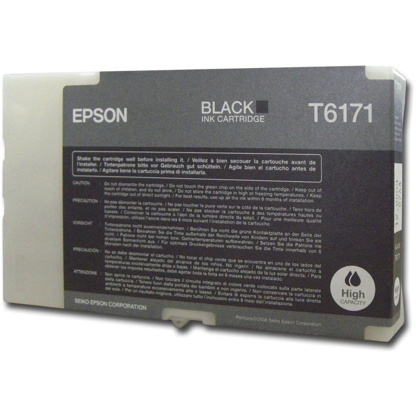Original Epson T6171 Black High Capacity Ink Cartridge (C13T617100)