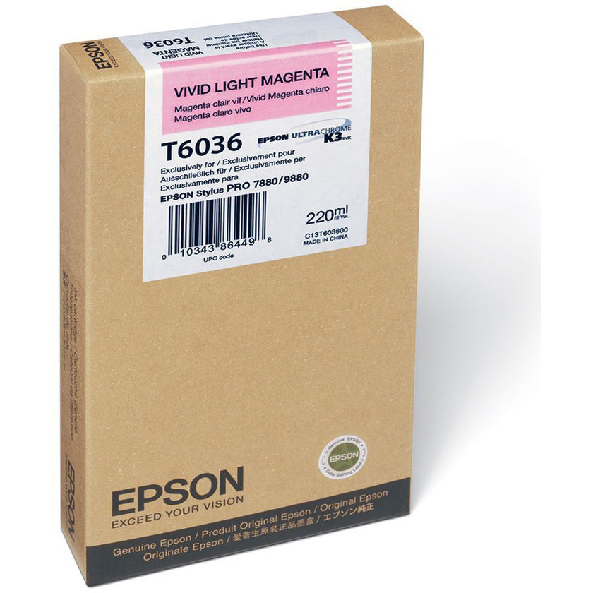 Original Epson T6036 Vivid Light Magenta High Capacity Ink Cartridge (C13T603600)