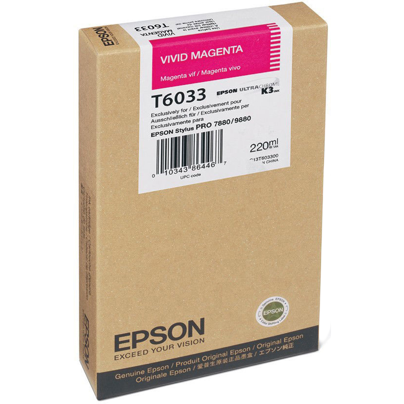 Original Epson T6033 Vivid Magenta High Capacity Ink Cartridge (C13T603300)