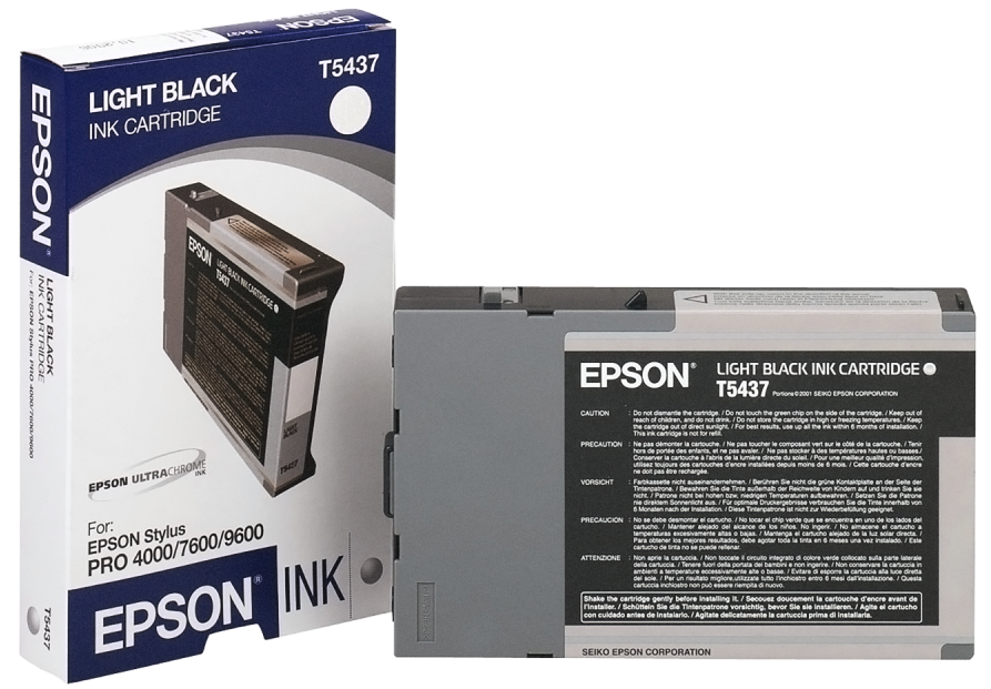 Original Epson T5437 Light Black Ink Cartridge (C13T543700)