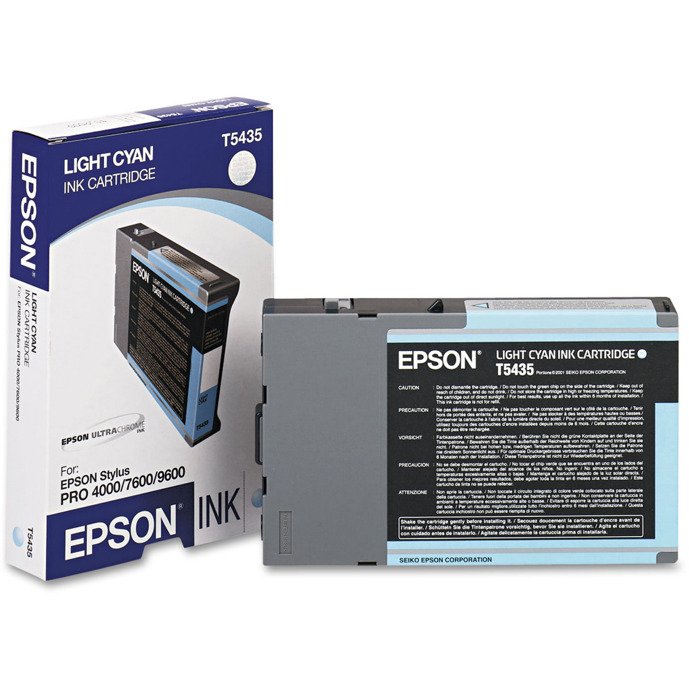Original Epson T5435 Light Cyan Ink Cartridge (C13T543500)