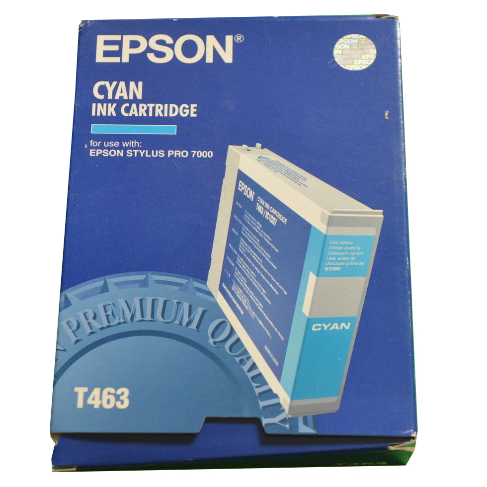 Original Epson T463 Cyan Ink Cartridge (C13T463011)