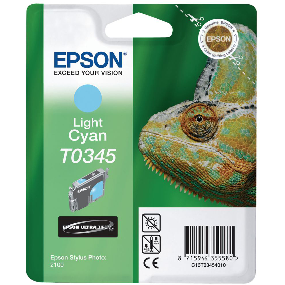 Original Epson T0345 Light Cyan Ink Cartridge (C13T03454010)