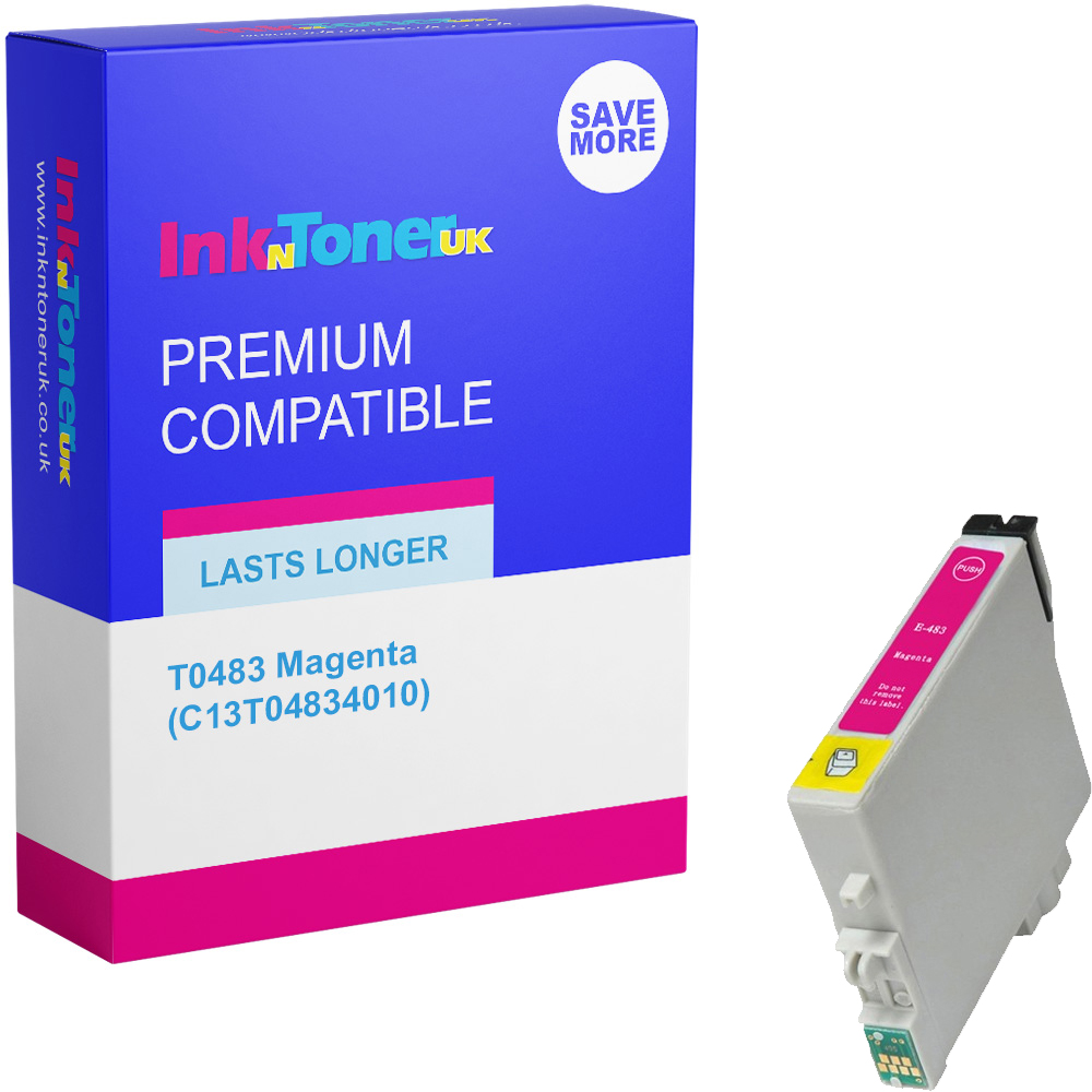 Premium Compatible Epson T0483 Magenta Ink Cartridge (C13T04834010) Seahorse