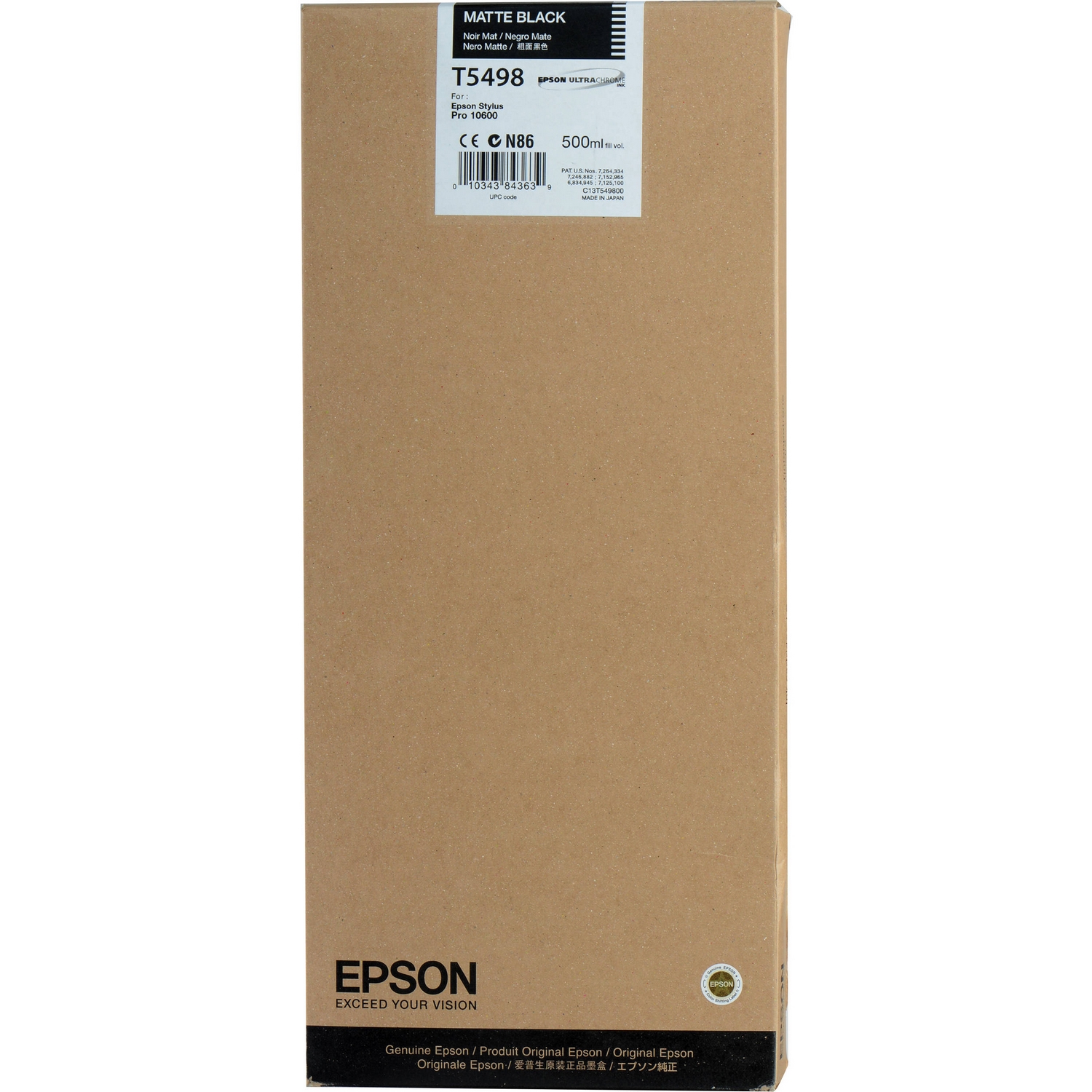 Original Epson T5498 Matte Black Ink Cartridge (C13T549800)
