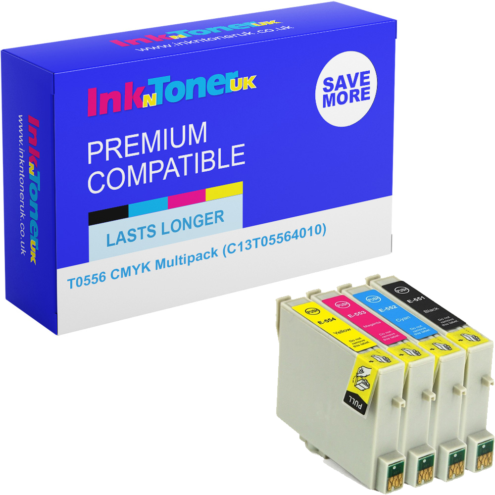 Premium Compatible Epson T0556 CMYK Multipack Ink Cartridges (C13T05564010) Duck