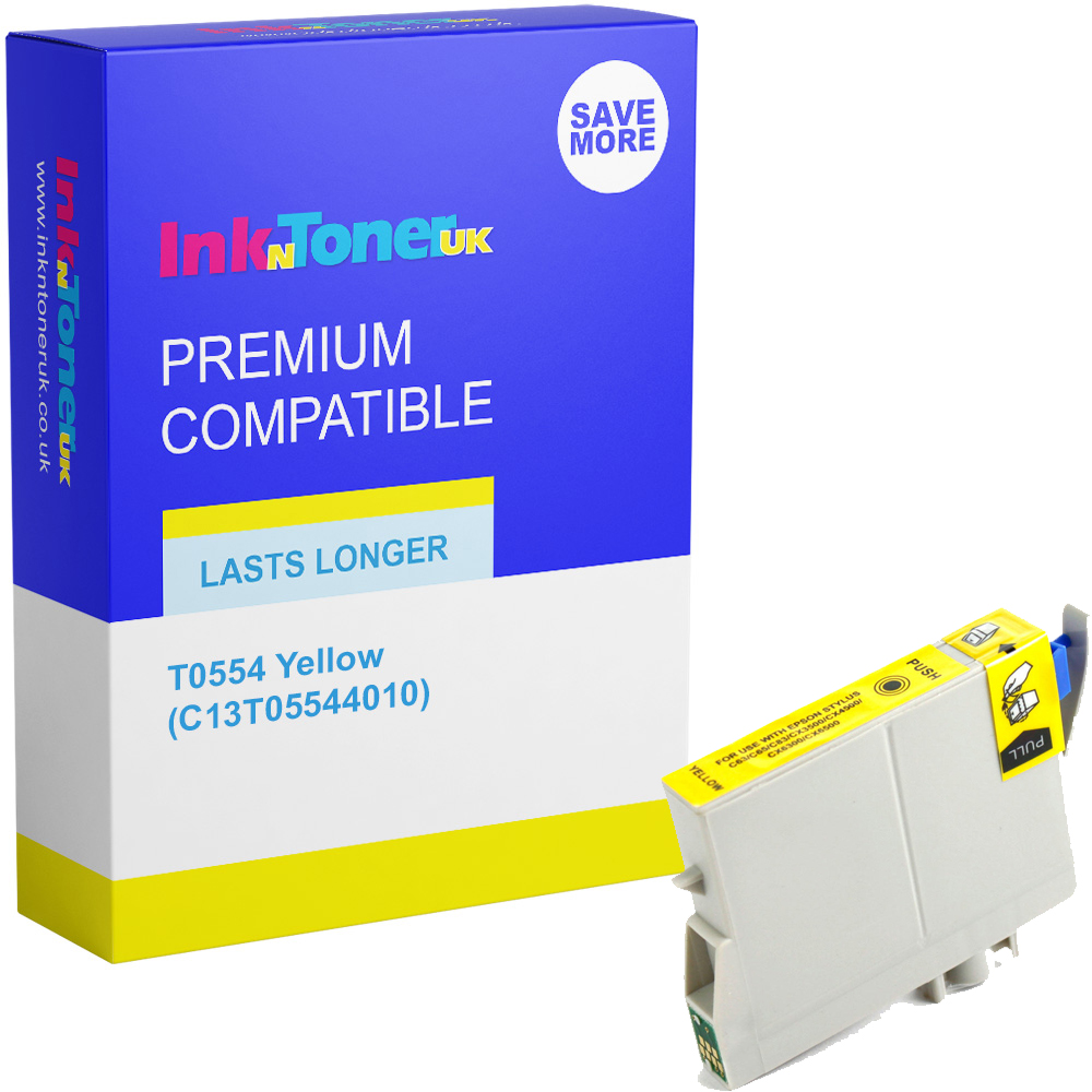 Premium Compatible Epson T0554 Yellow Ink Cartridge (C13T05544010) Duck