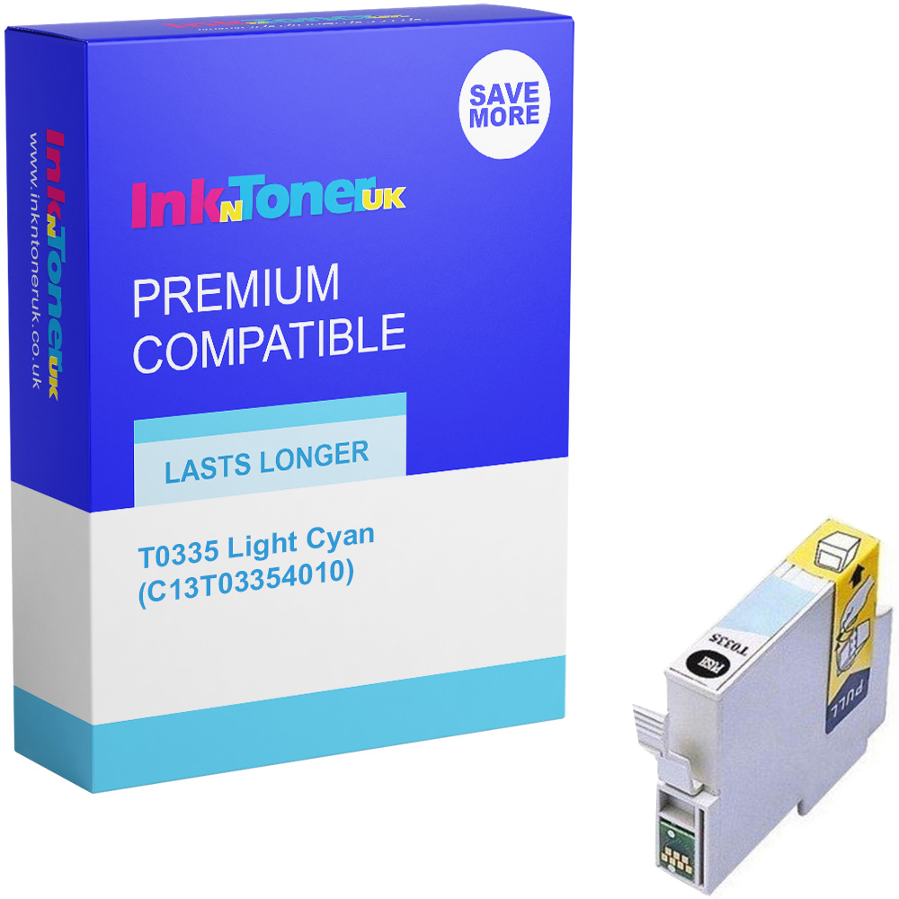 Premium Compatible Epson T0335 Light Cyan Ink Cartridge (C13T03354010)