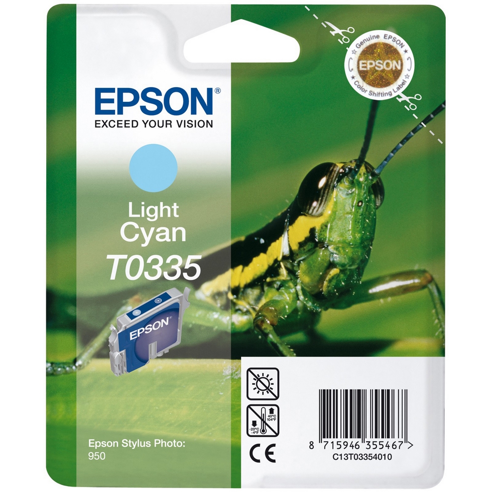 Original Epson T0335 Light Cyan Ink Cartridge (C13T03354010)