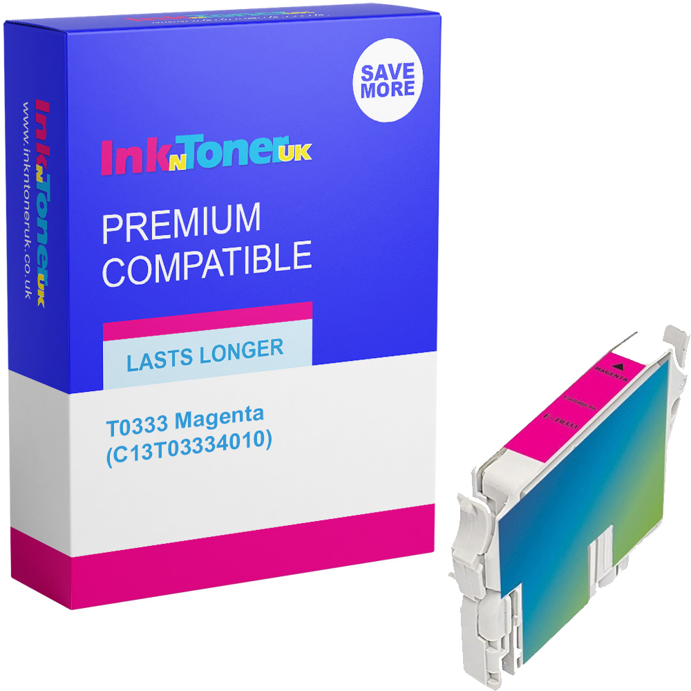 Premium Compatible Epson T0333 Magenta Ink Cartridge (C13T03334010)