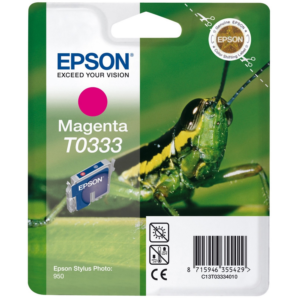 Original Epson T0333 Magenta Ink Cartridge (C13T03334010)