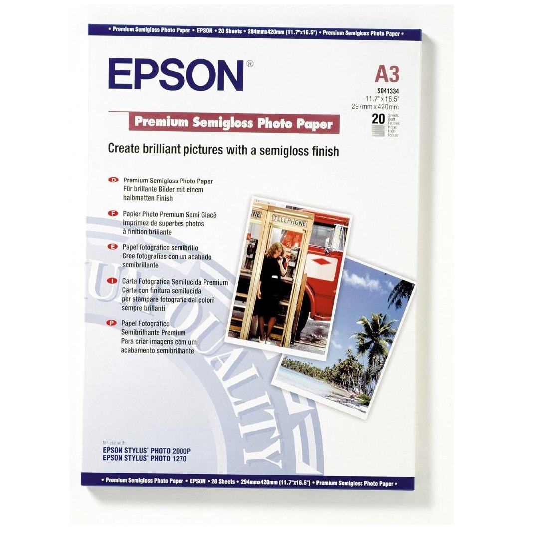 Original Epson S041334 251gsm A3 Photo Paper - 20 Sheets (C13S041334)