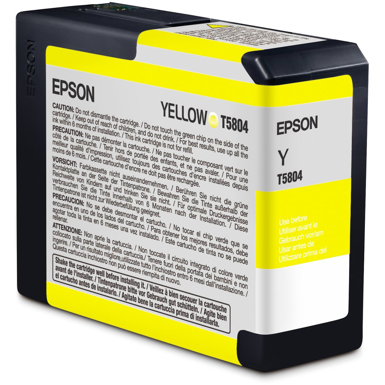 Original Epson T5804 Yellow Ink Cartridge (C13T580400)