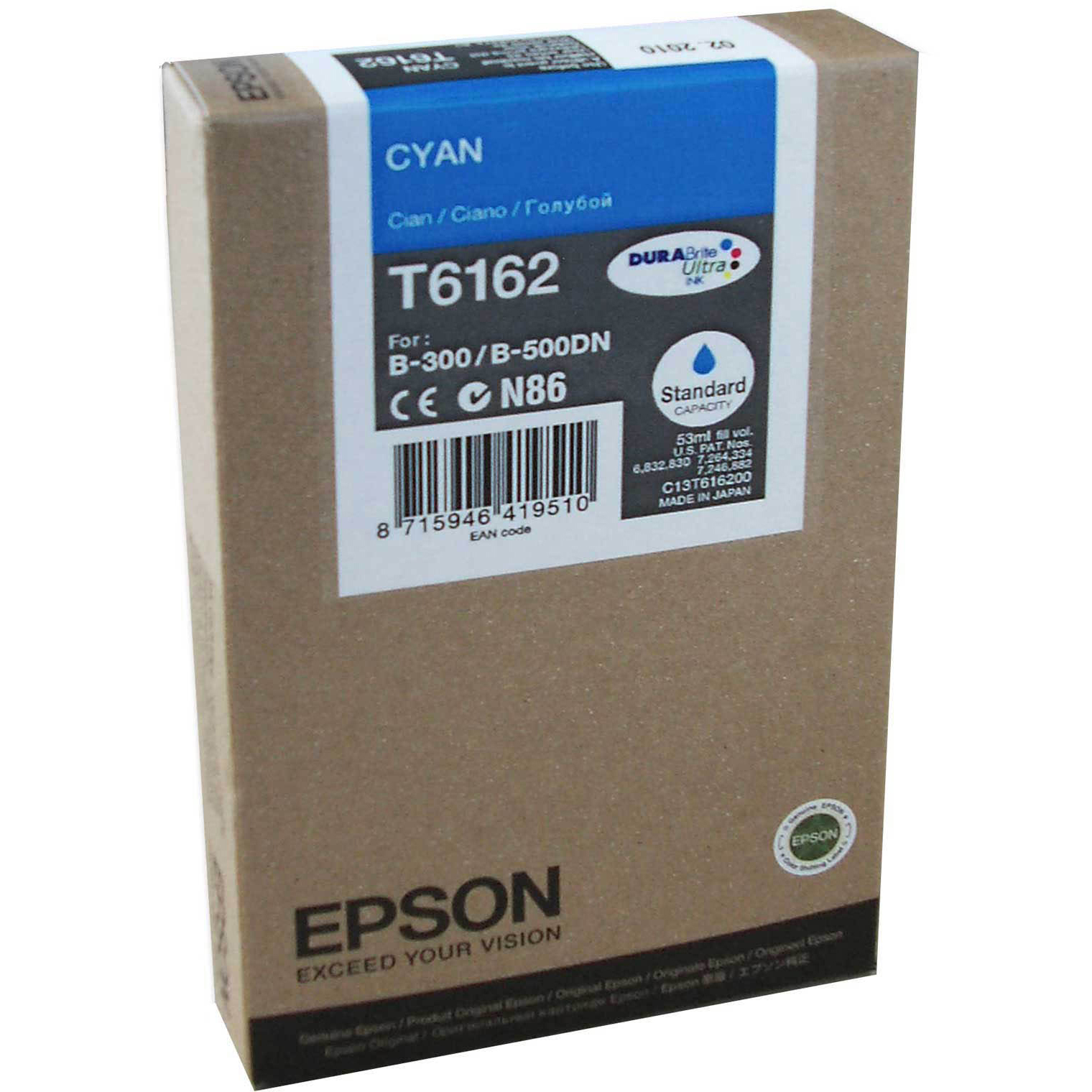 Original Epson T6162 Cyan Ink Cartridge (C13T616200)