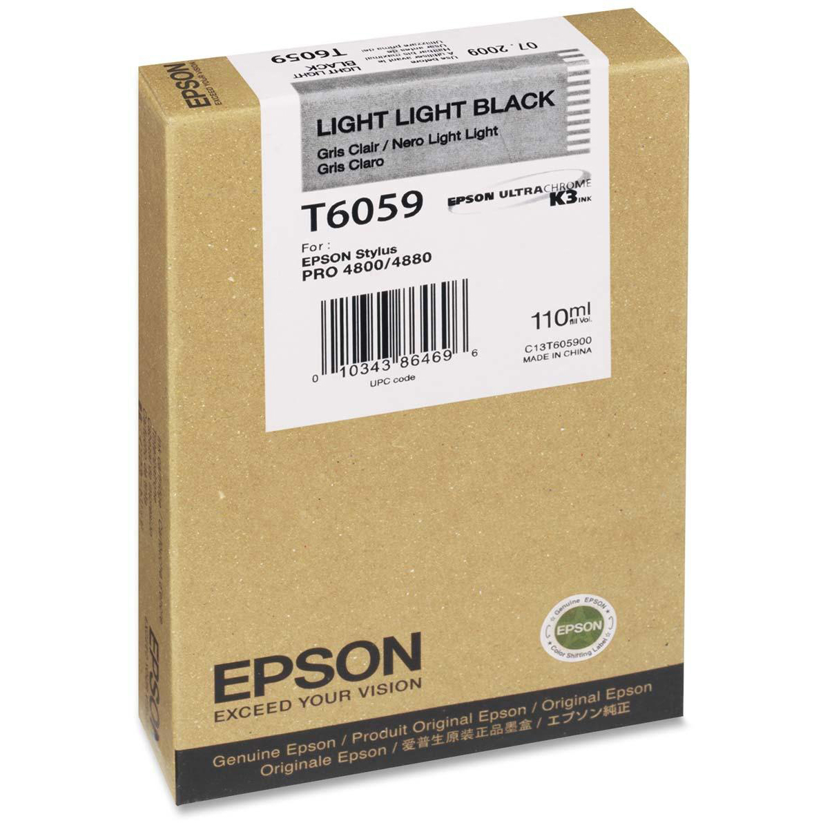 Original Epson T6059 Light Light Black Ink Cartridge (C13T605900)