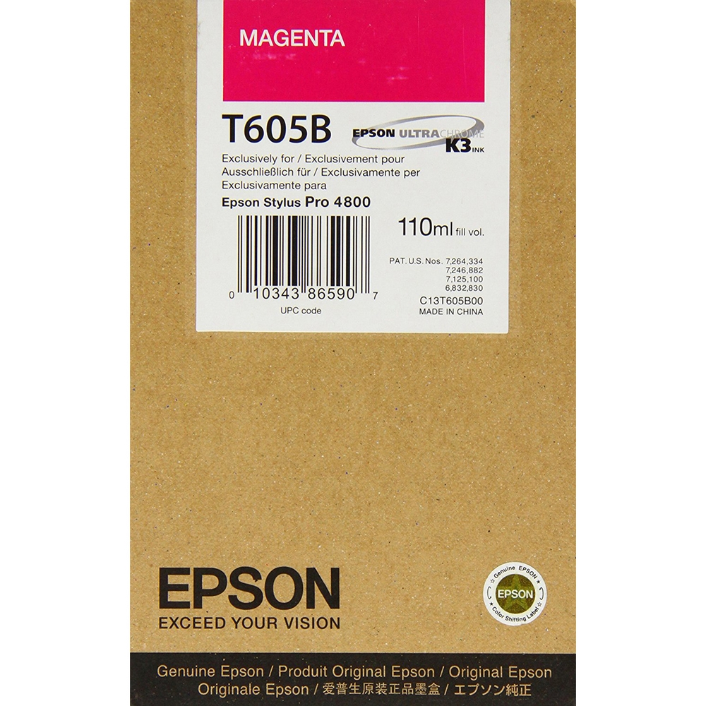 Original Epson T605B Magenta Ink Cartridge (C13T605B00)
