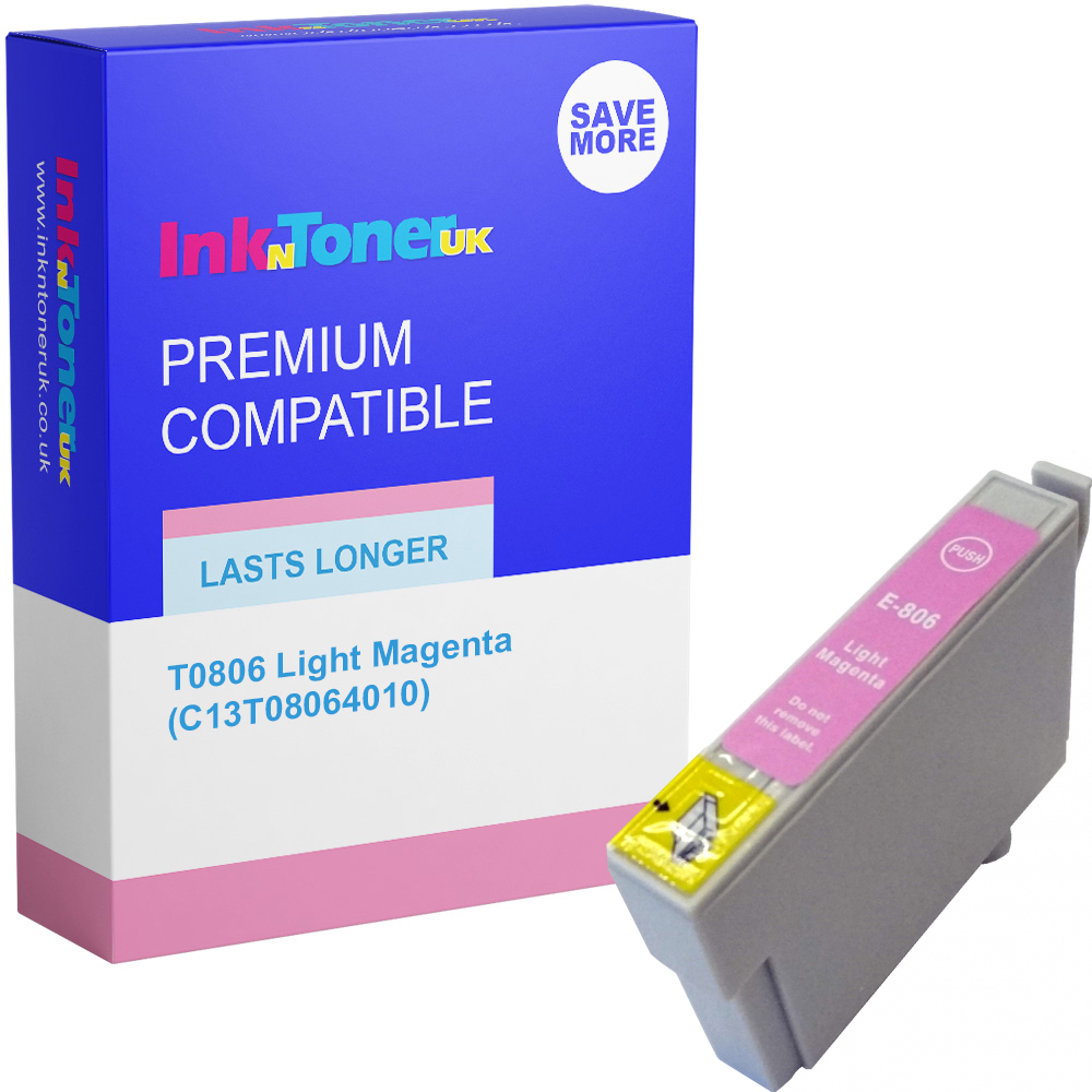 Premium Compatible Epson T0806 Light Magenta Ink Cartridge (C13T08064010) Hummingbird