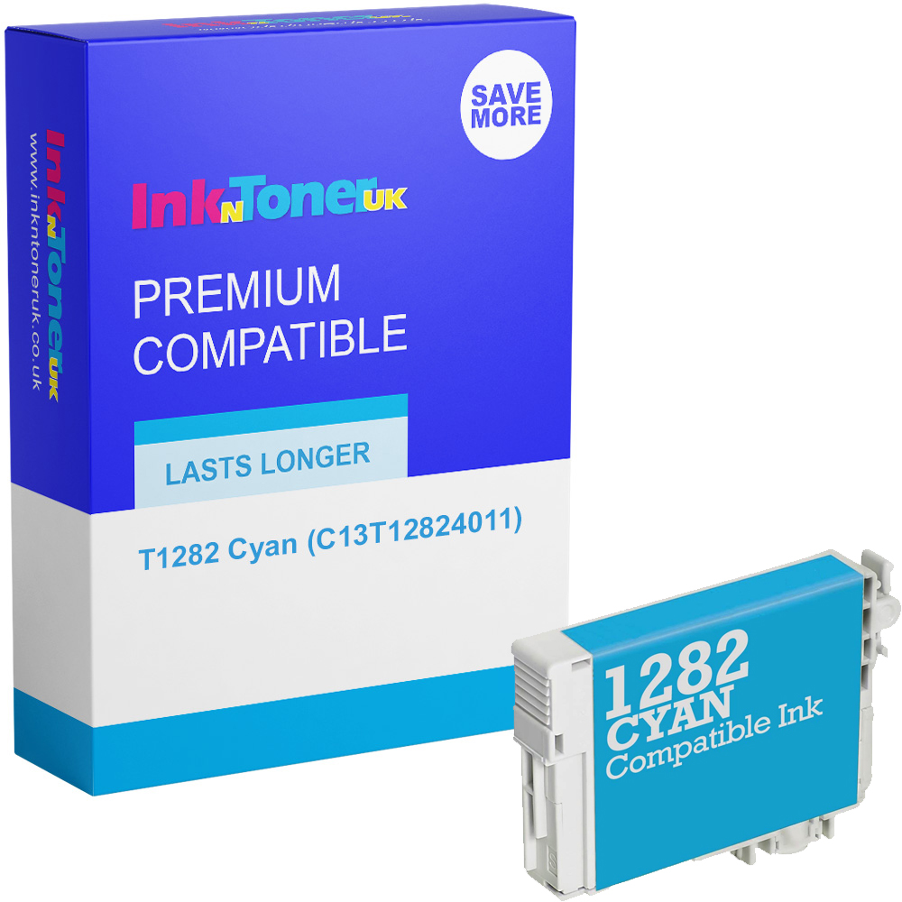 Premium Compatible Epson T1282 Cyan Ink Cartridge (C13T12824011) Fox