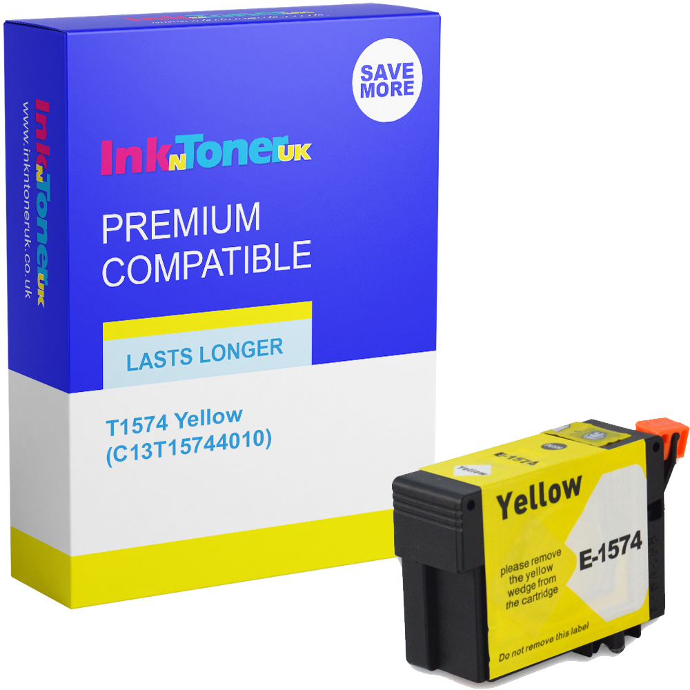 Premium Compatible Epson T1574 Yellow Ink Cartridge (C13T15744010) Turtle