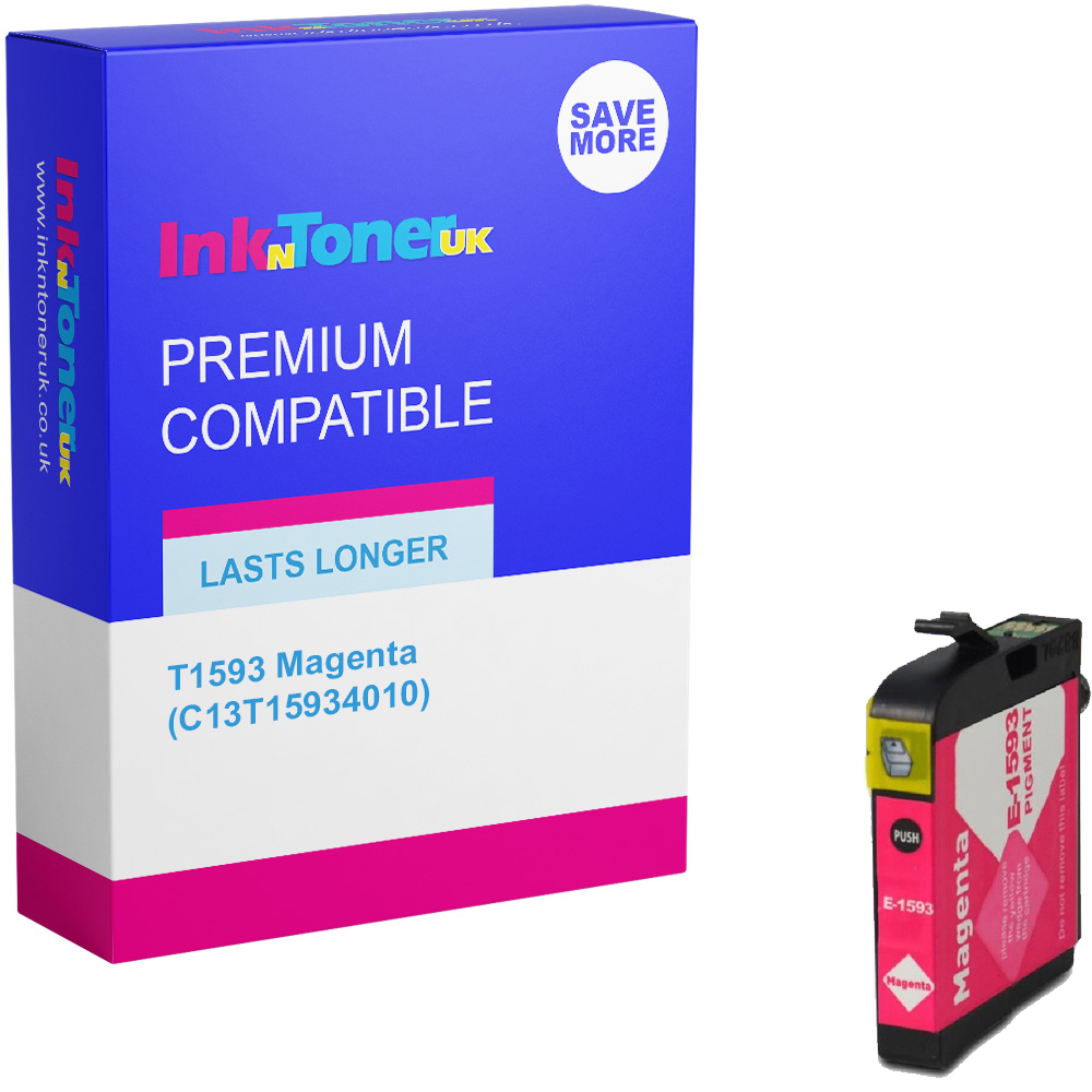 Premium Compatible Epson T1593 Magenta Ink Cartridge (C13T15934010) Kingfisher