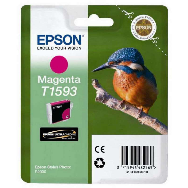Original Epson T1593 Magenta Ink Cartridge (C13T15934010) Kingfisher