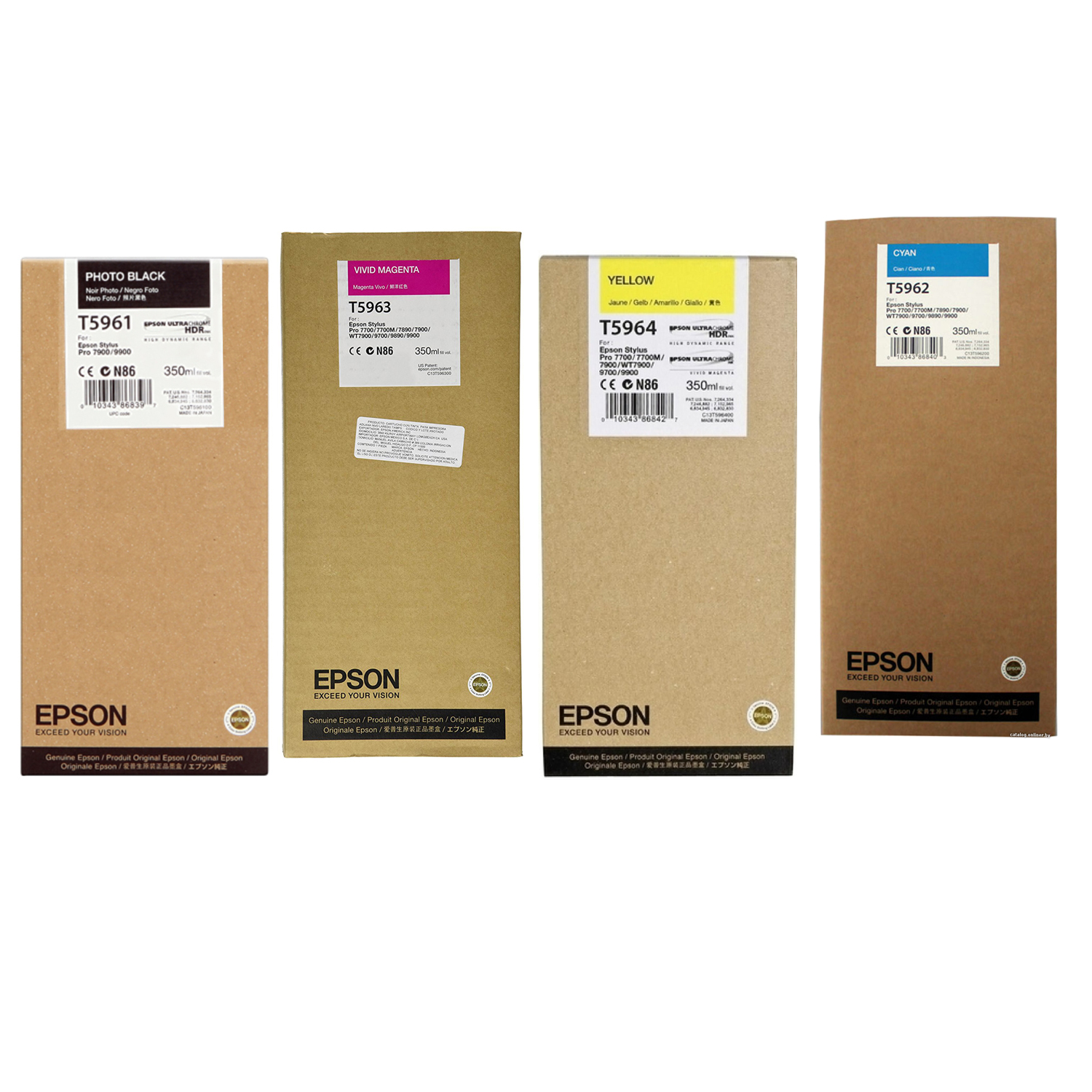Original Epson T596 C, M, Y, PBK Multipack Ink Cartridges (T5961 / T5962 / T5963 / T5964)