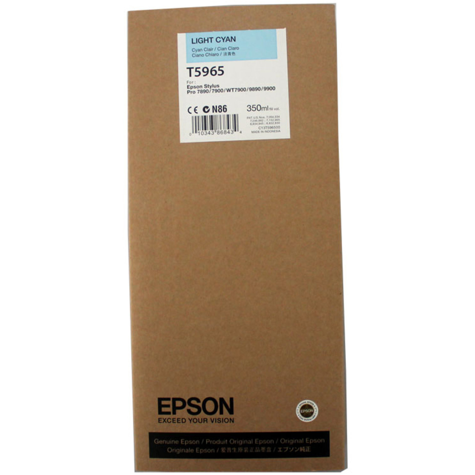 Original Epson T5965 Light Cyan Ink Cartridge (C13T596500)