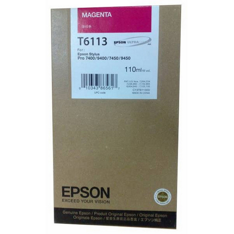 Original Epson T6113 Magenta Ink Cartridge (C13T611300)