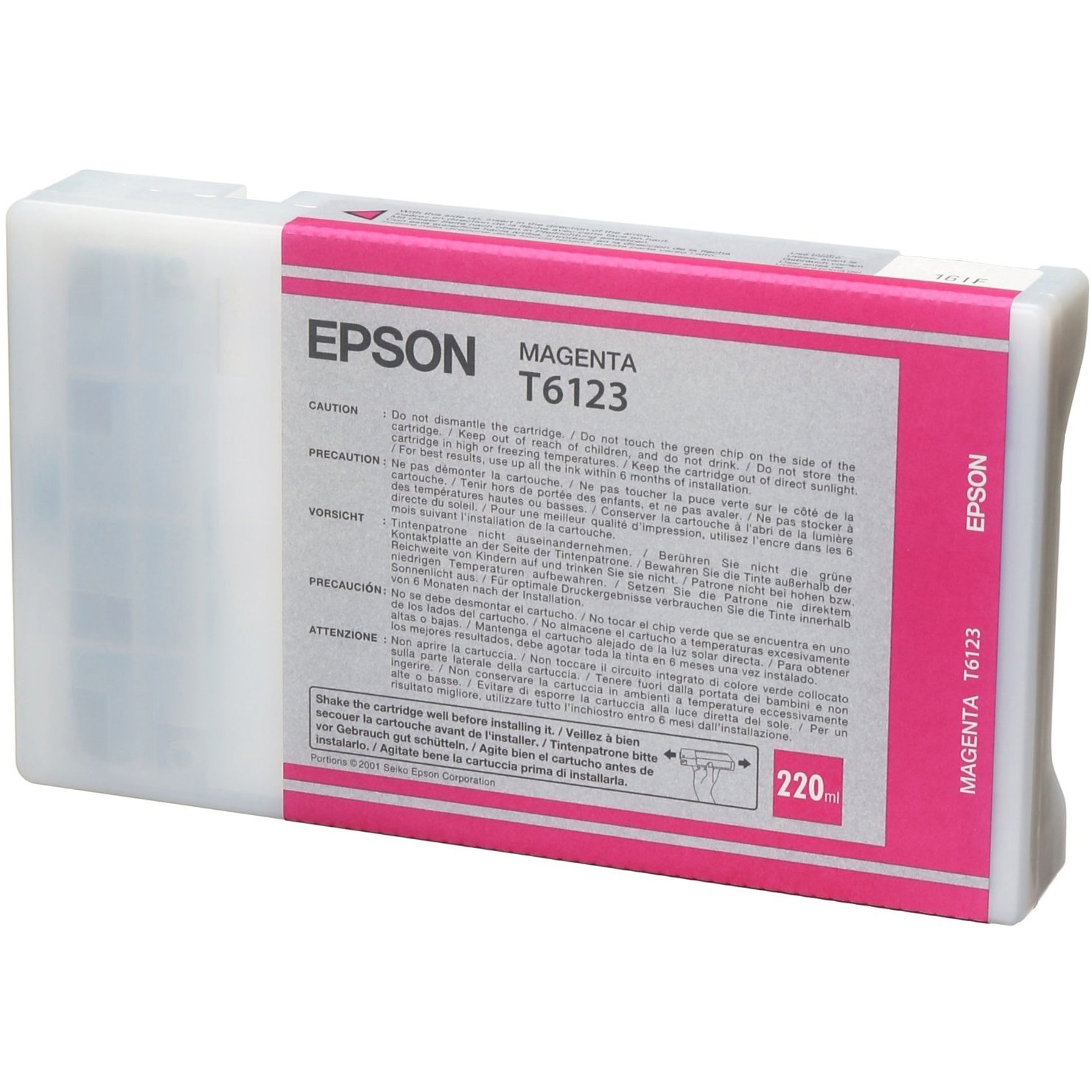 Original Epson T6123 Magenta High Capacity Ink Cartridge (C13T612300)