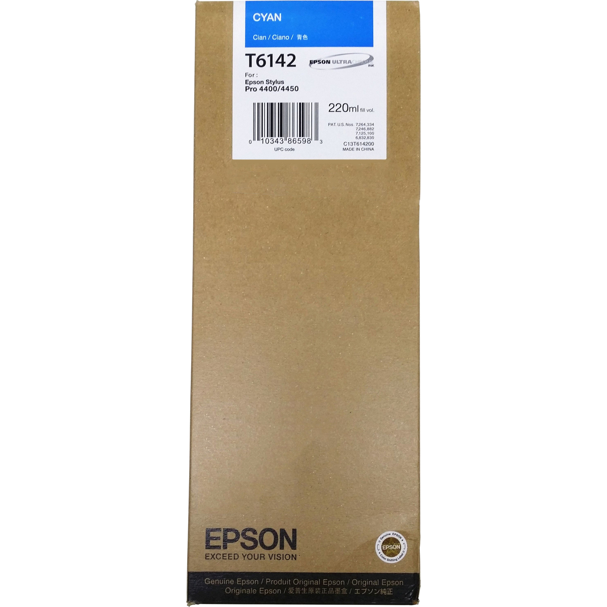 Original Epson T6142 Cyan High Capacity Ink Cartridge (C13T614200)