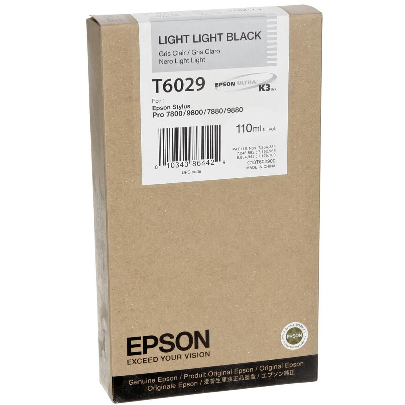 Original Epson T6029 Light Light Black Ink Cartridge (C13T602900)