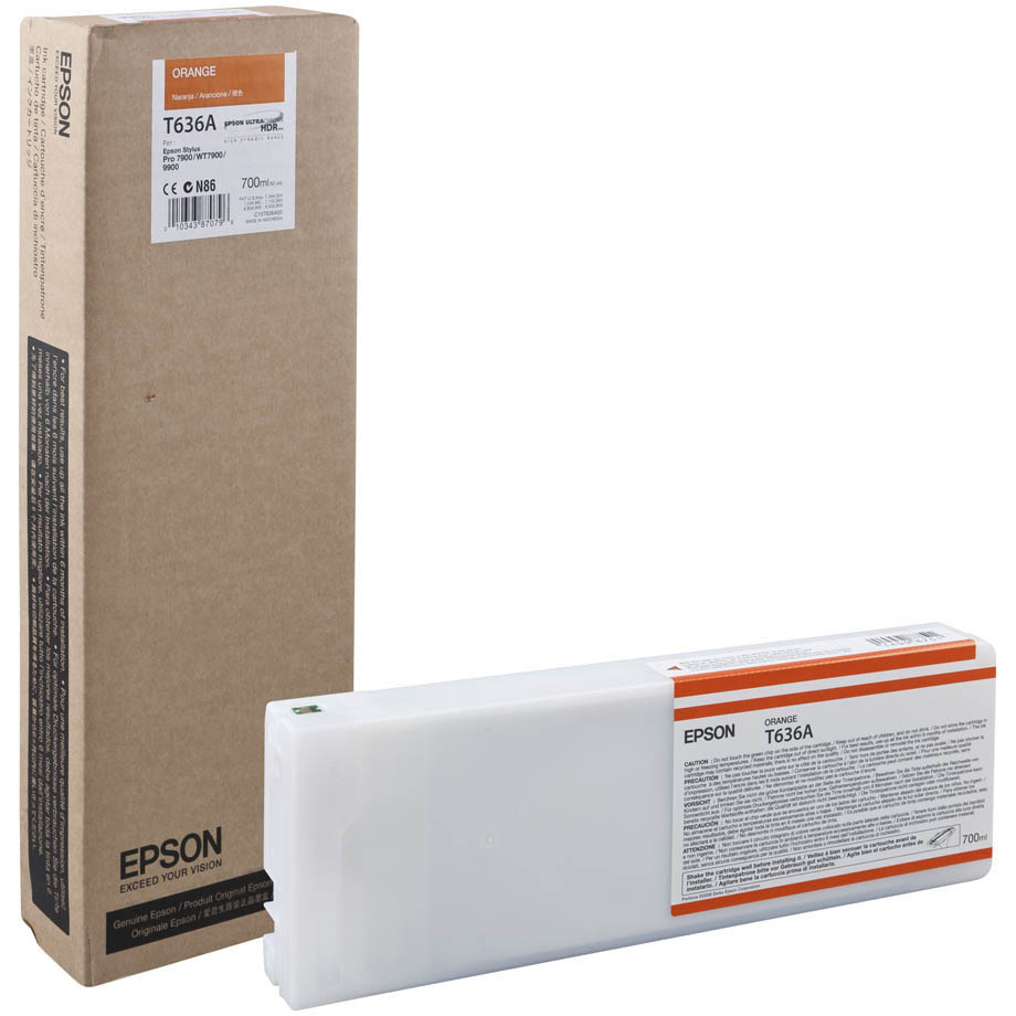 Original Epson T636A Orange High Capacity Ink Cartridge (C13T636A00)