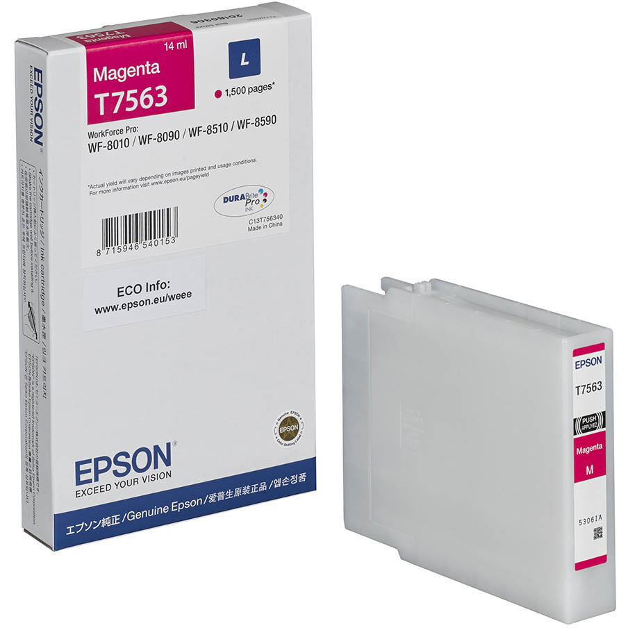 Original Epson T7563 Magenta Ink Cartridge (C13T756340)