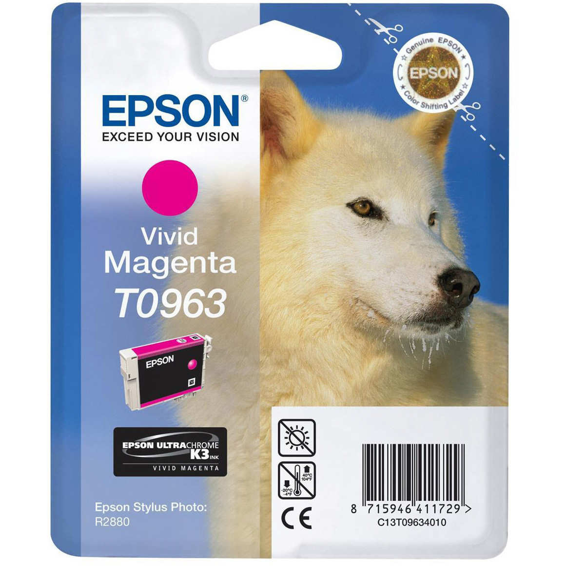 Original Epson T0963 Magenta Ink Cartridge (C13T096340) Husky