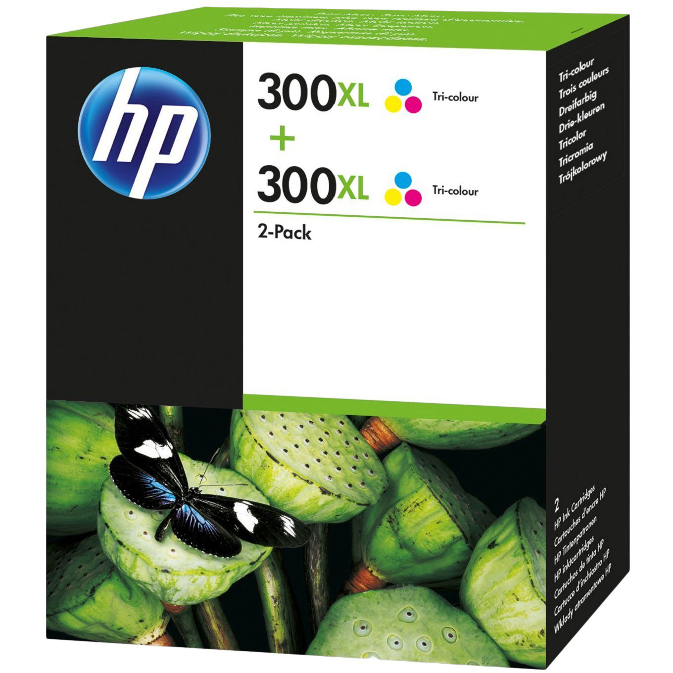 Original HP 300XL Colour Twin Pack High Capacity Ink Cartridges (D8J44AE)