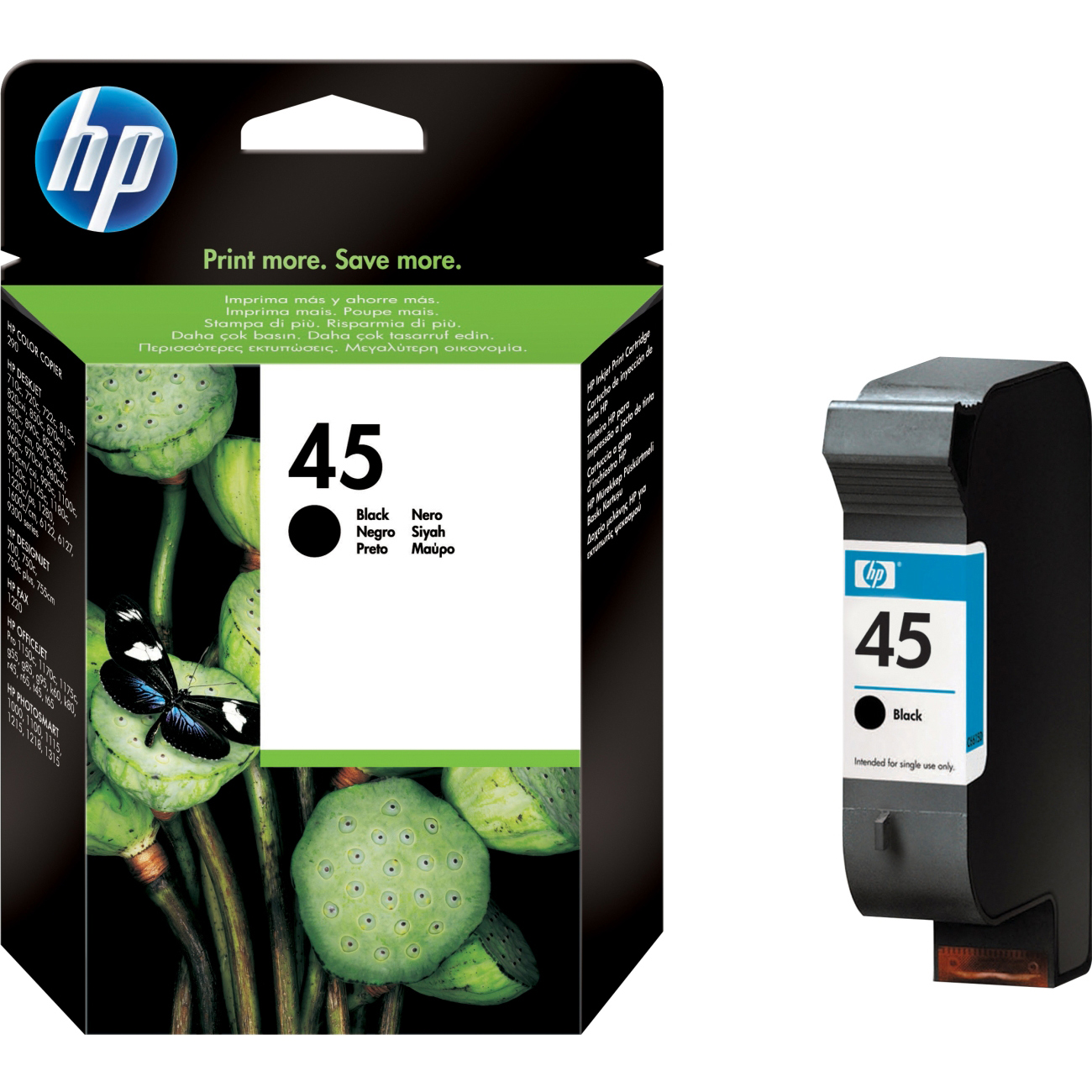 Original HP 45 Black High Capacity Ink Cartridge (51645AE)