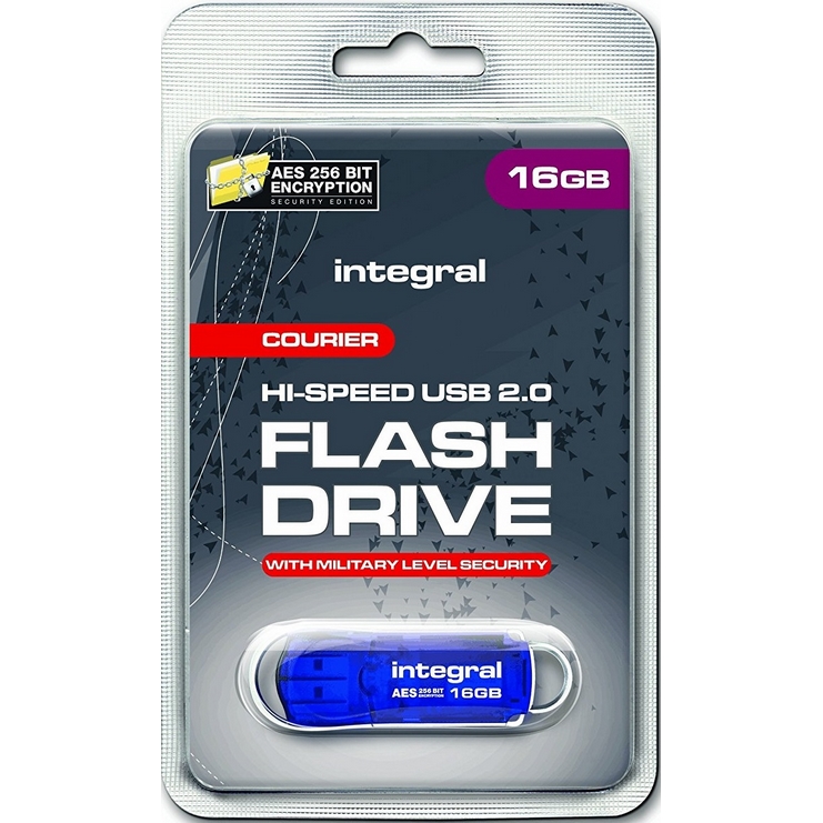 Original Integral Courier 16GB USB 2.0 Flash Drive (INFD16GBCOUAT)