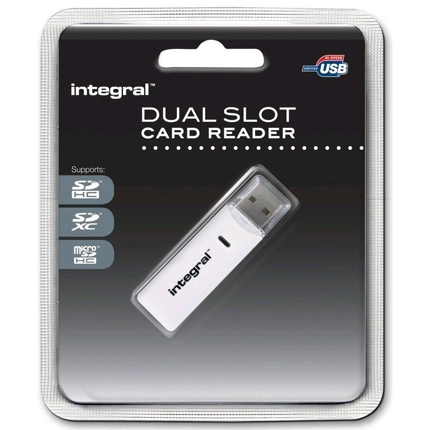 Original Integral Dual Slot SDXC & MicroSD Memory Card Reader (INCRSDMSD)