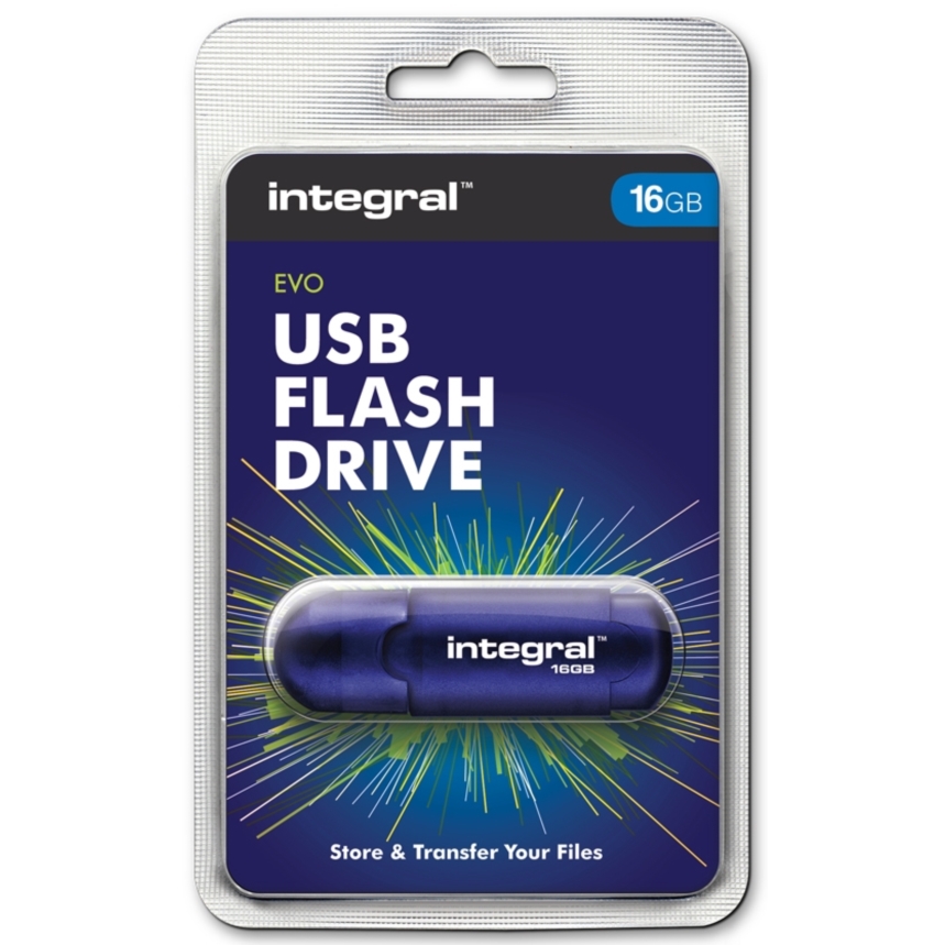 Original Integral EVO 16GB USB 2.0 Flash Drive (INFD16GBEVOBL)