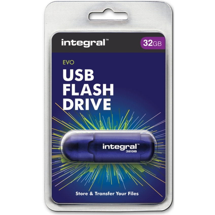 Original Integral EVO 32GB USB 2.0 Flash Drive (INFD32GBEVOBL)