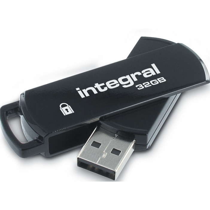 Original Integral Secure 360 8GB USB 2.0 Flash Drive (INFD8GB360SEC)