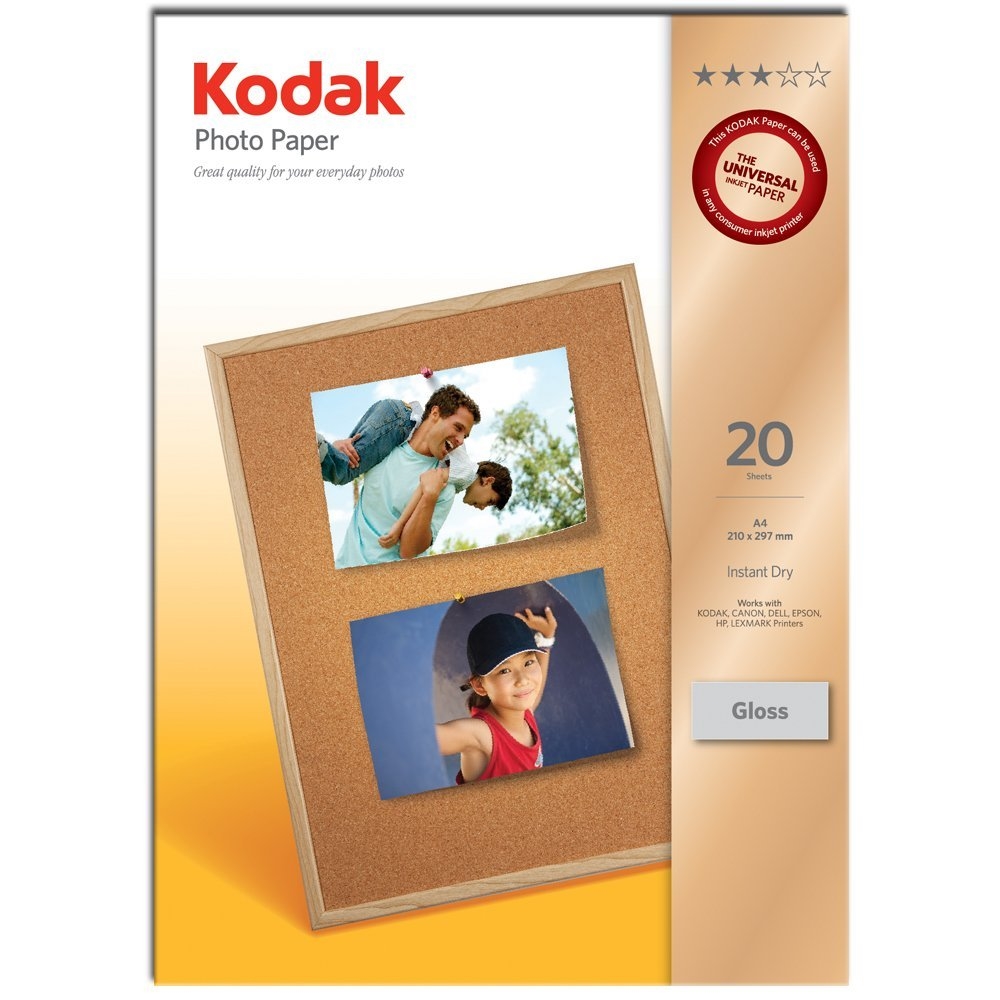 Original Kodak 165gsm A4 Photo Paper - 20 Sheets (3937182)