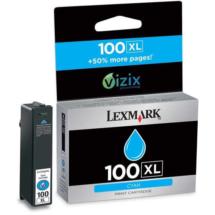 Original Lexmark 100XL Cyan High Capacity Ink Cartridge (14N1069E)