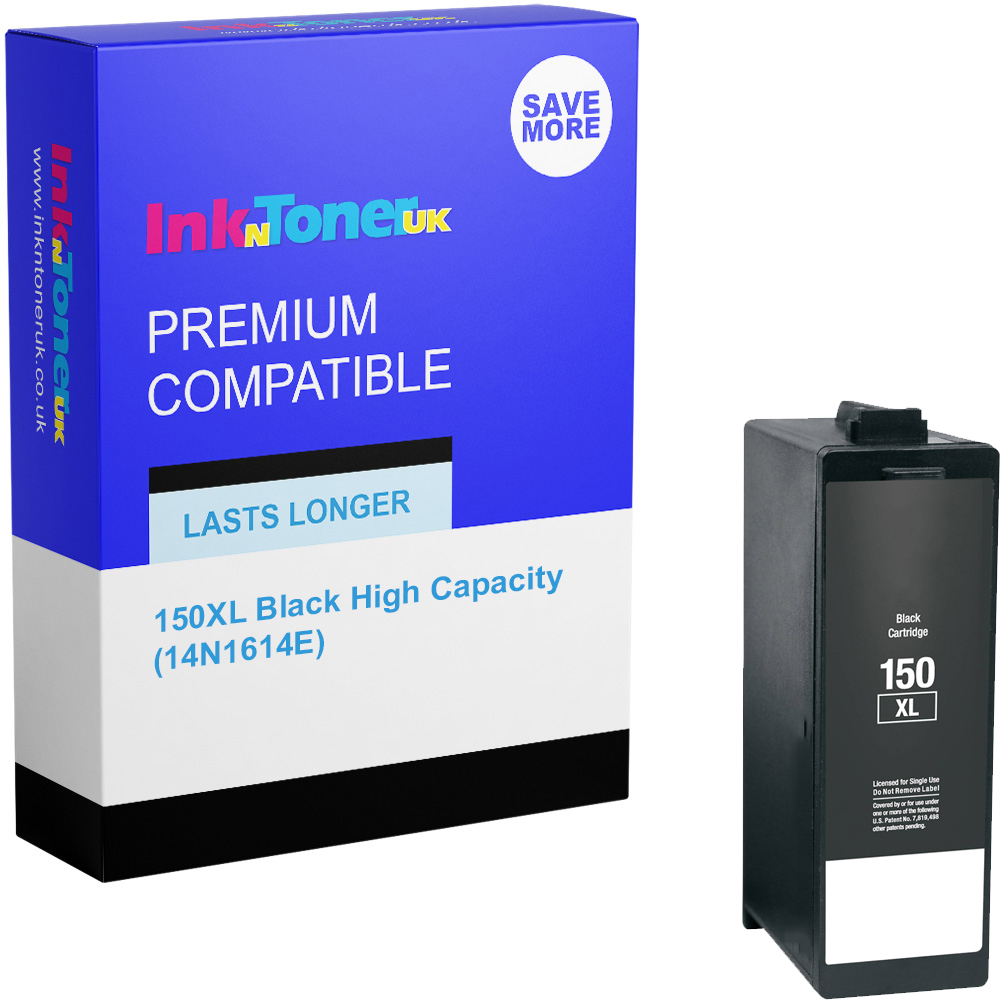 Premium Compatible Lexmark 150XL Black High Capacity Ink Cartridge (14N1614E)