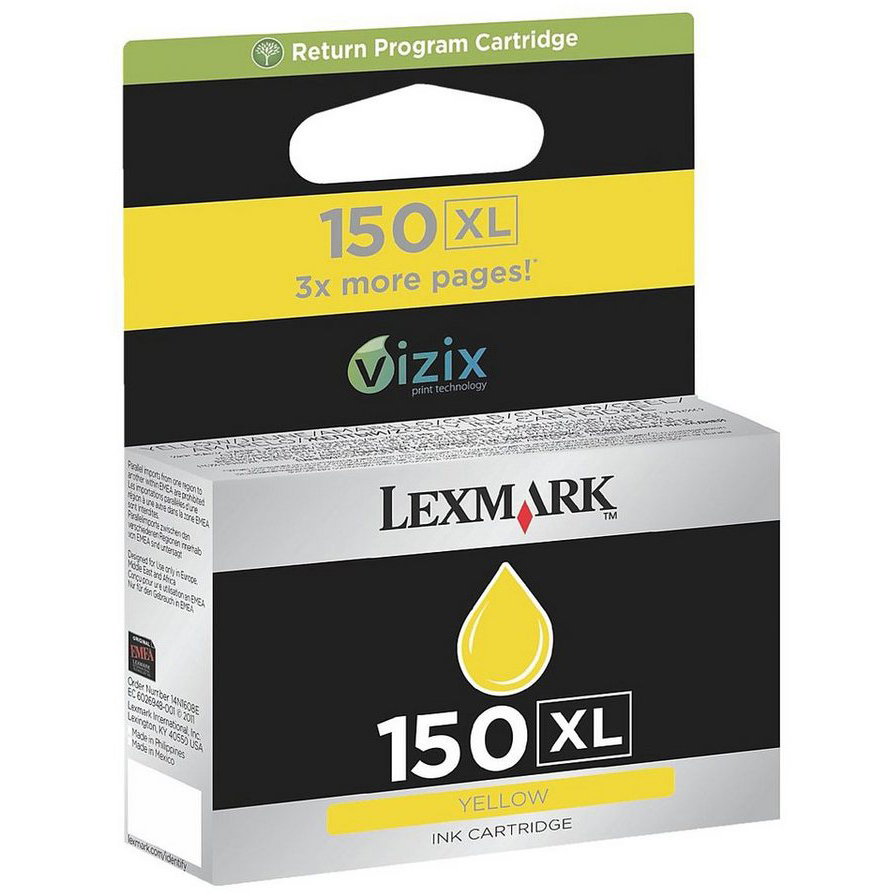 Original Lexmark 150XL Yellow High Capacity Ink Cartridge (14N1618E)