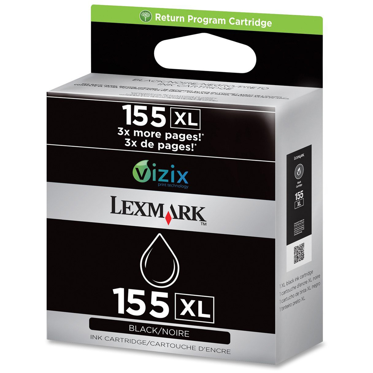Original Lexmark 155XL Black High Capacity Ink Cartridge (14N1619E)