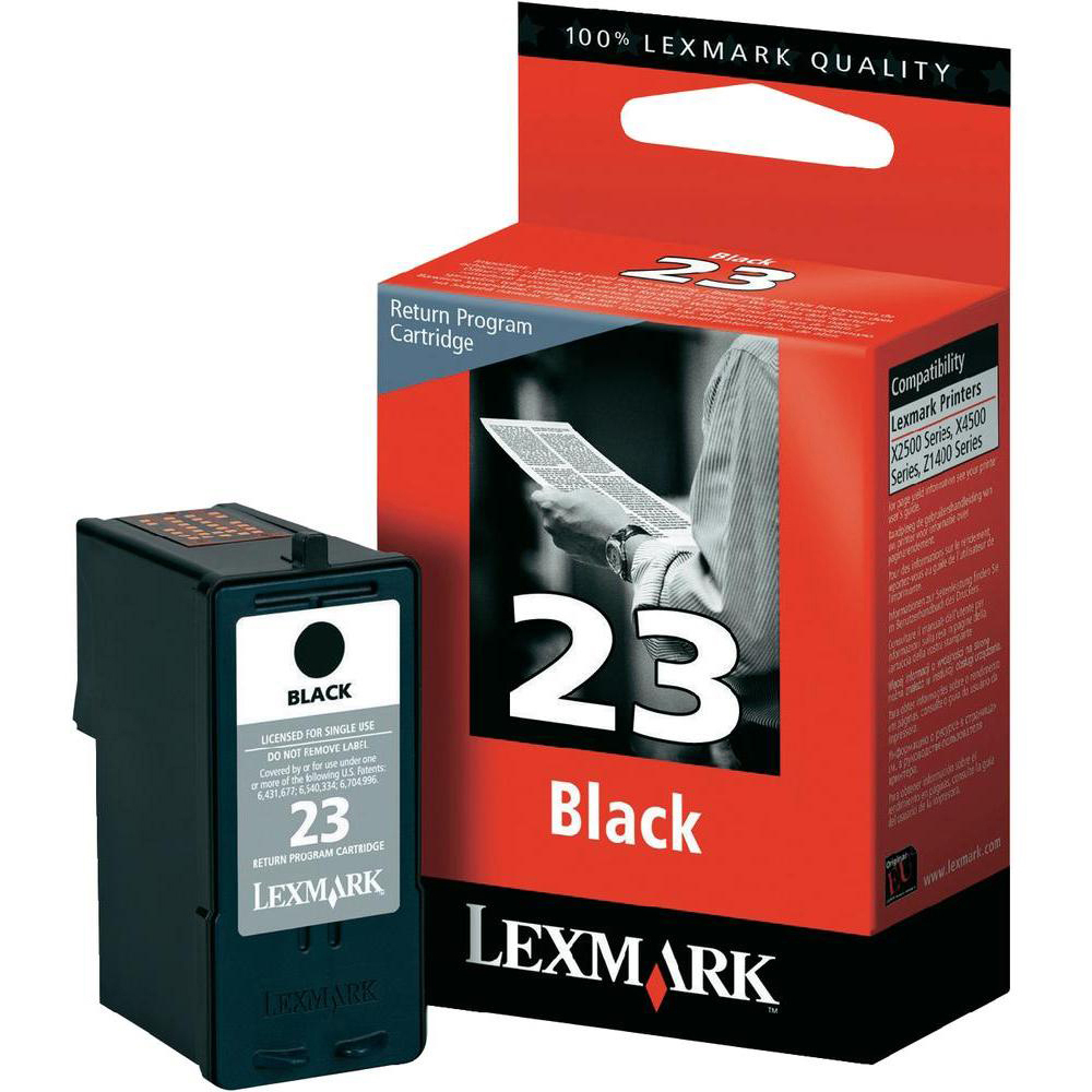 Original Lexmark 23 Black Ink Cartridge (18C1523E)