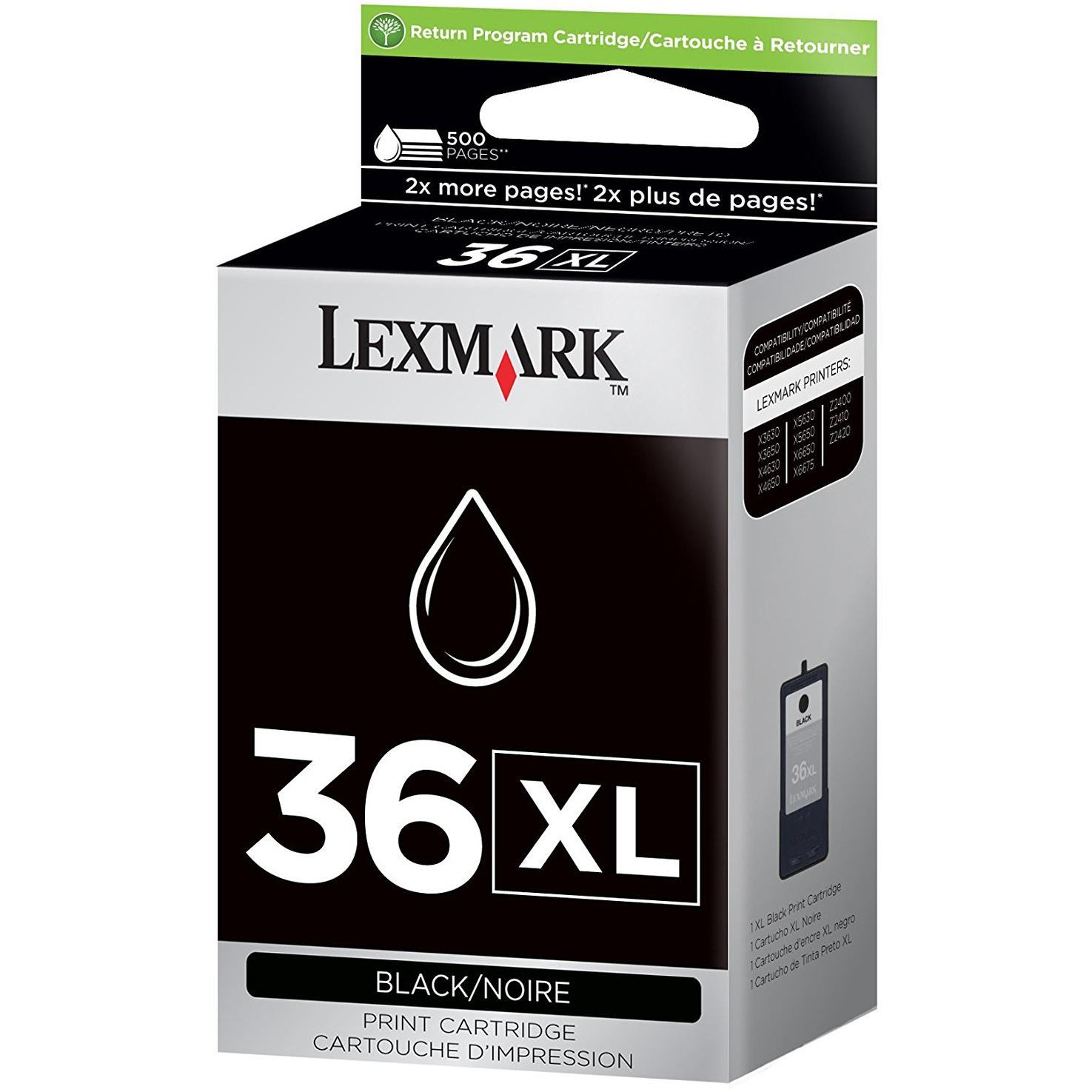 Original Lexmark 36XL Black High Capacity Ink Cartridge (18C2170E / 18C2190E)