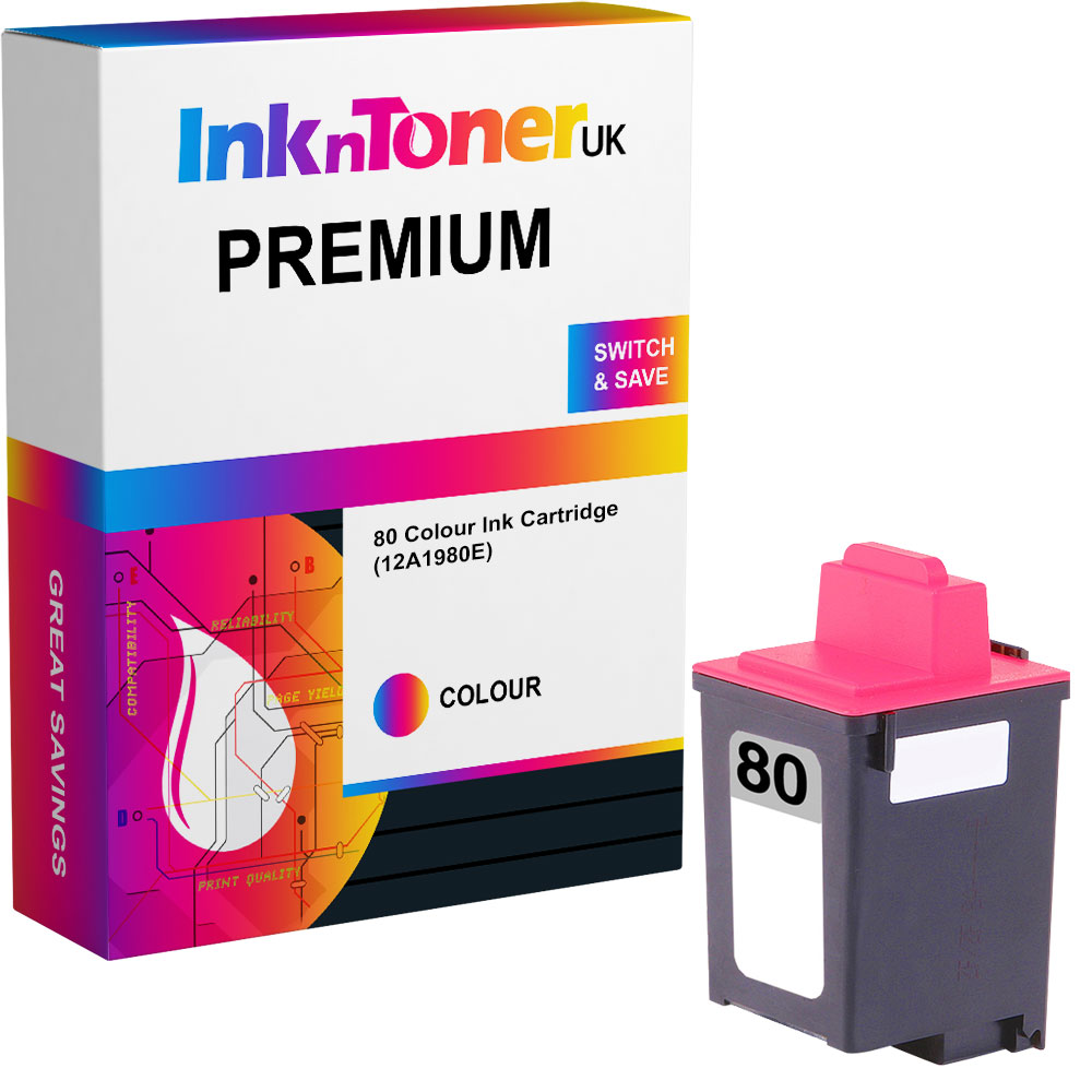 Premium Remanufactured Lexmark 80 Colour Ink Cartridge (12A1980E)