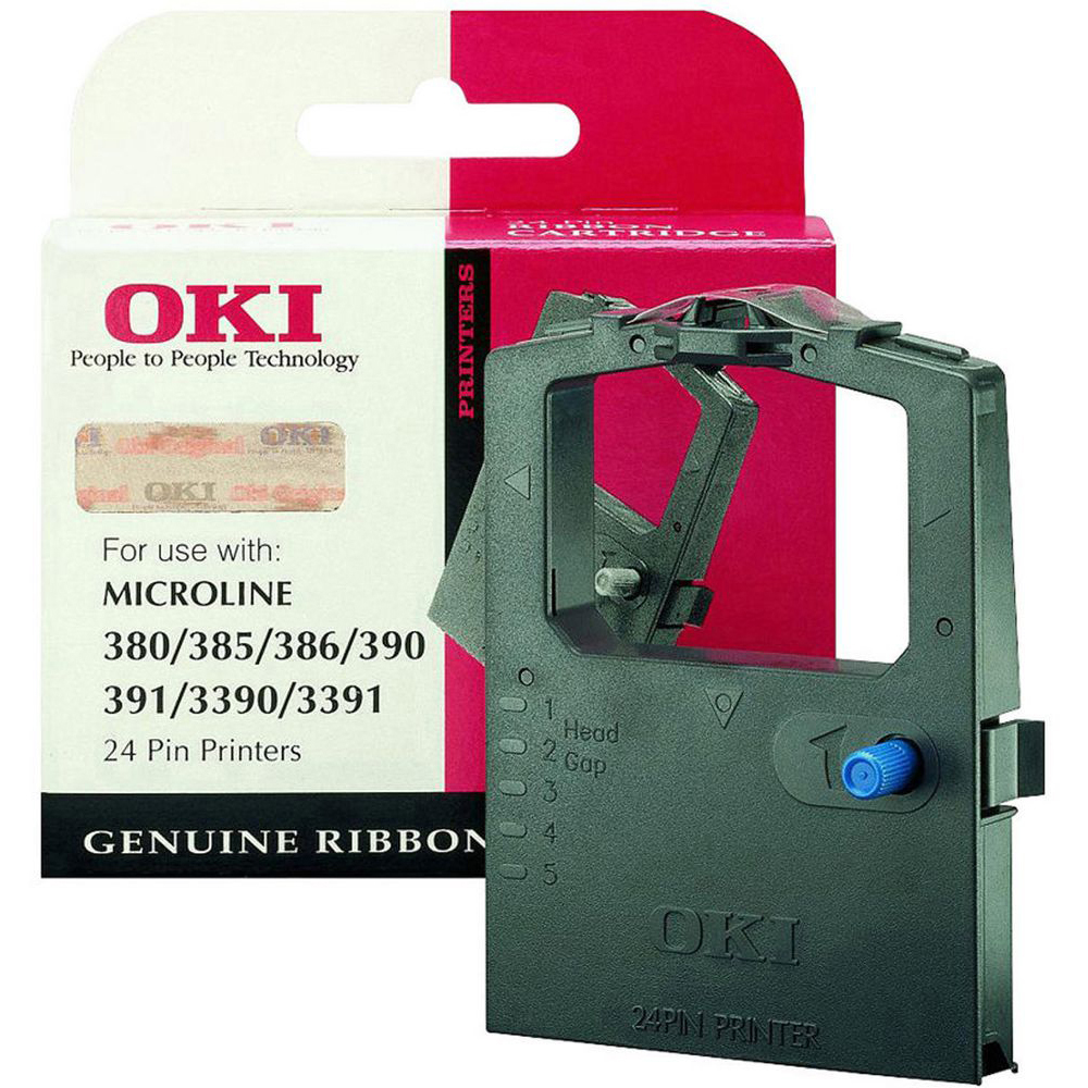 Original OKI 09002309 Black Nylon Ink Ribbon (09002309)